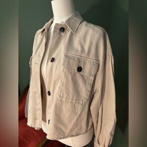 NWT RACHEL Rachel Roy Beige Cropped Jacket